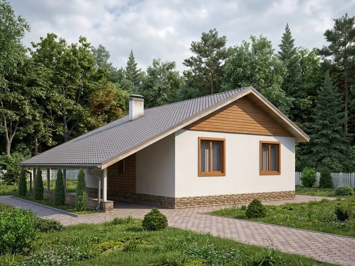 Каркасный дом 62 кв.м 8x9 м